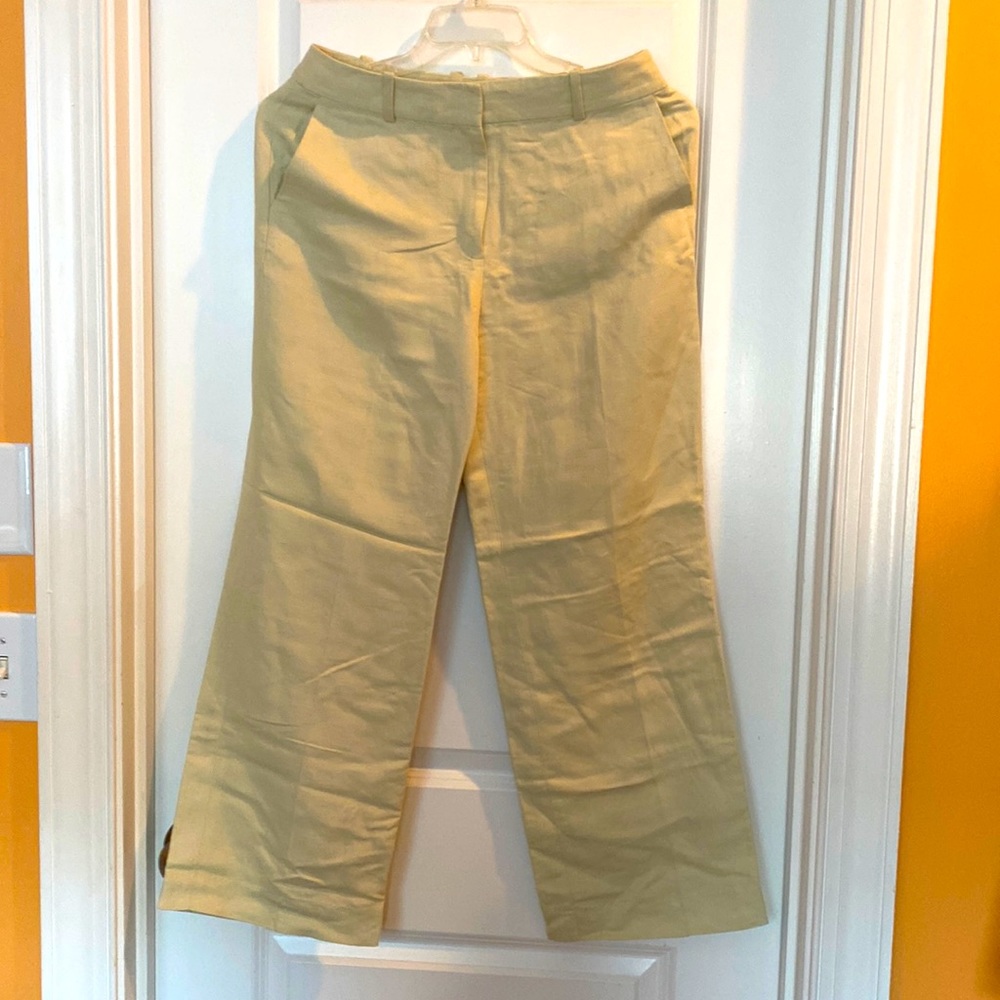 Ann Taylor Loft Linen and lined pant in Cream color Sz 8